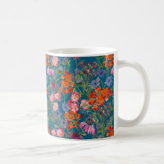 Caneca De Café Campo De Flores Sem Costura