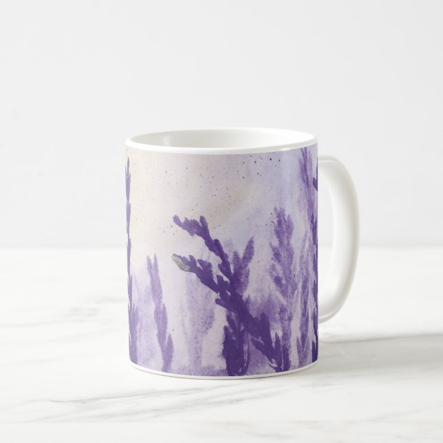 Caneca De Café Campo de lavanda (Frente Esquerda)
