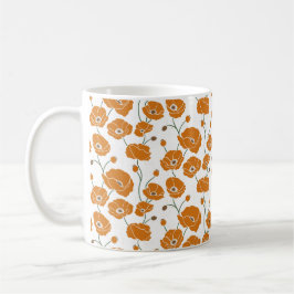Caneca De Café Campo de papagaios laranja