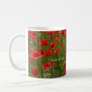 Caneca De Café Campo de Papila Vermelha