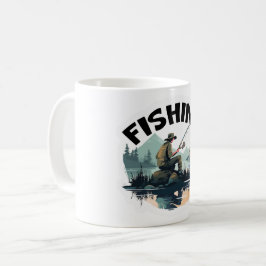 Caneca De Café Campo de pesca de pescadores de raça Viagem