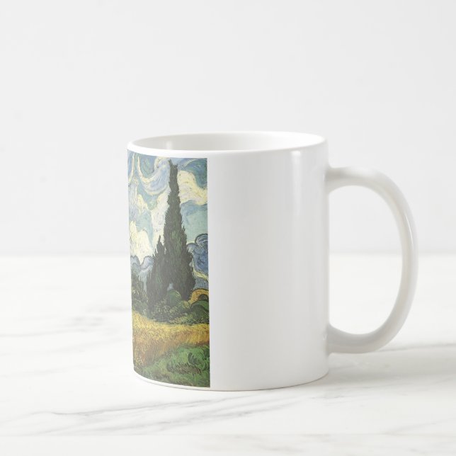 Caneca De Café Campo de trigo com ciprestes, Vincent Van Gogh (Direita)