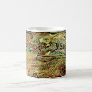 Caneca De Café Campo de trigo fechado com camponês por Vincent va