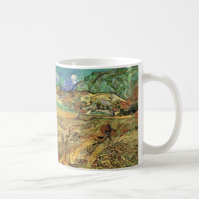 Caneca De Café Campo de Trigo Fechado com Camponês por Vincent va (Direita)
