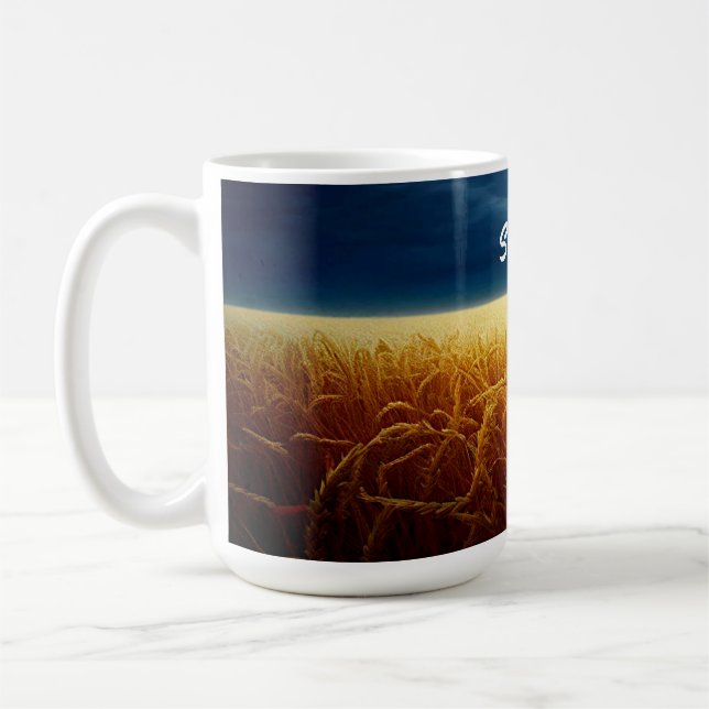 Caneca De Café Campo de trigo sob luz da lua (Esquerda)