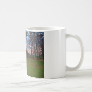 Caneca De Café Campo de veado e um SunSet cor-de-rosa