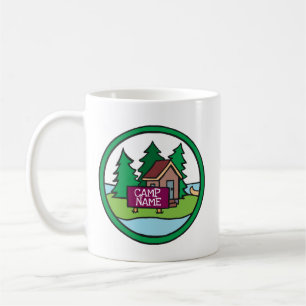 Caneca De Café Campo juvenil de verão na ilha de cabine com sinal