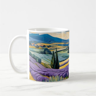 Caneca De Café campo lavanda