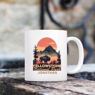 Caneca De Café Campo Personalizado do Parque Nacional Yellowstone