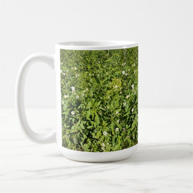 Caneca De Café Campo verde de flores (Esquerda)