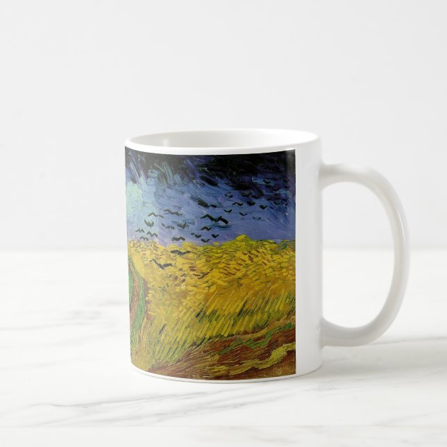 Caneca De Café Campos de Trigo com Corvos (Direita)