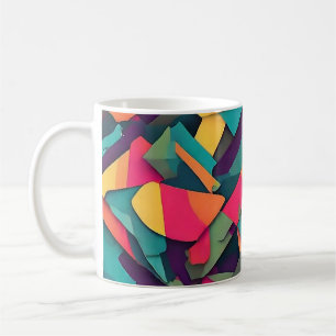 Caneca De Café Camuflagem Abstrata