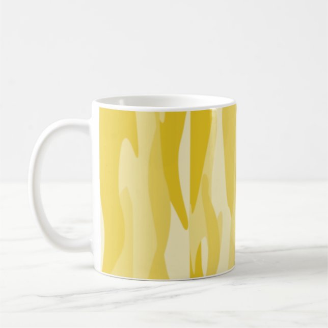 Caneca De Café Camuflagem Abstrato de Tom Amarelo (Esquerda)