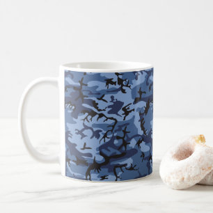 Caneca De Café Camuflagem Azul marinho, Militar, Exército