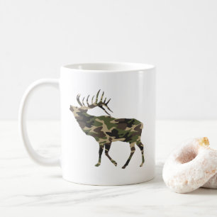 Caneca De Café Camuflagem de Alce Macho
