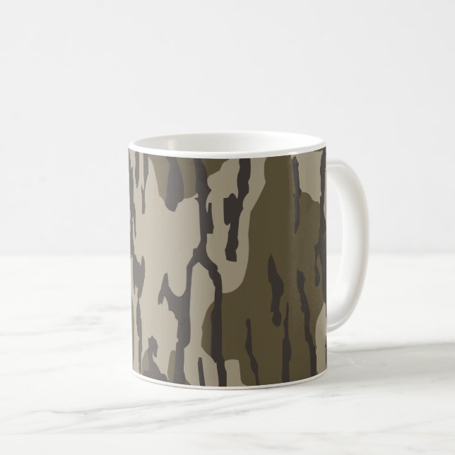 Caneca De Café Camuflagem de Bottomland Camo Old School (Frente Esquerda)