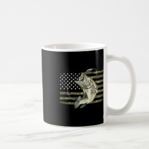 Caneca De Café Camuflagem de Pesca Bandeira Americana dos EUA B P