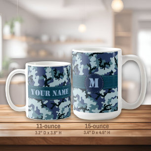Caneca De Café camuflagem do marinho