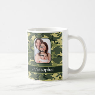 Caneca De Café Camuflagem florestal verde militar