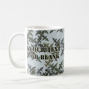 Caneca De Café Camuflagem Fractal - Inverno