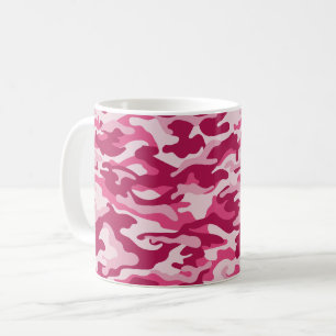 Caneca De Café Camuflagem Rosa