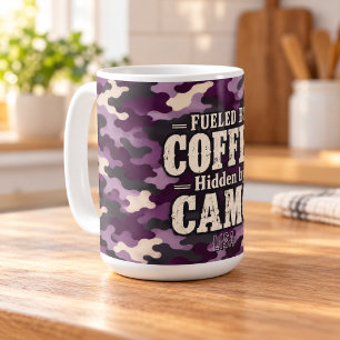 Caneca De Café Camuflagem Roxa Energizada por Café Oculta pela Ca