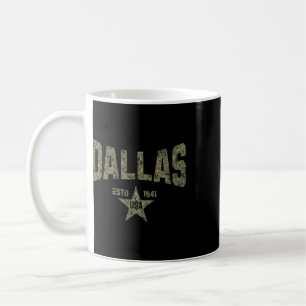 Caneca De Café Camuflagem Suvenir EUA Estrela Dallas Texas 