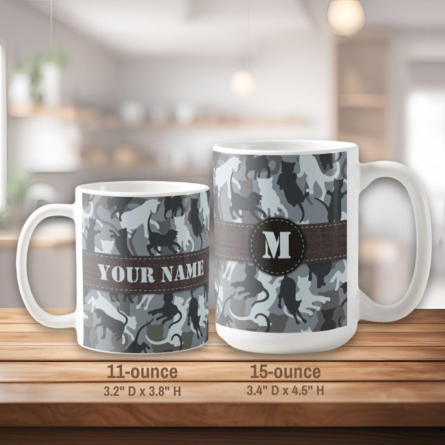 Caneca De Café Camuflagem Urbana de Gatos (Criador carregado)