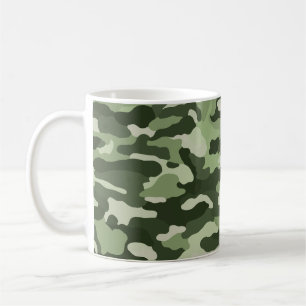 Caneca De Café Camuflagem Verde