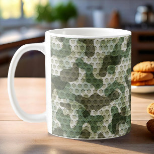 Caneca De Café Camuflagem Verde 