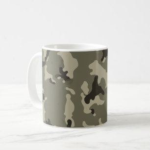Caneca De Café Camuflagem Verde Suave Café Diário Estilo Caseiro
