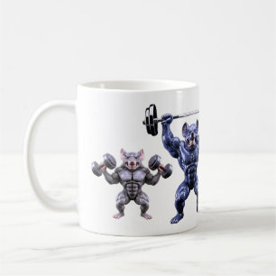 Caneca De Café Camundongo Fisiculturista Glamour Treinamento na A
