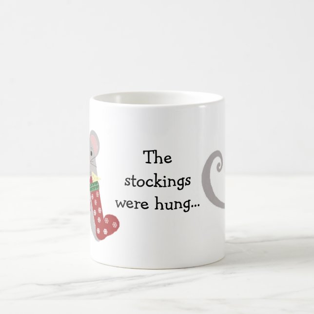 Caneca De Café Camundongos de Natal com Meias (Centro)