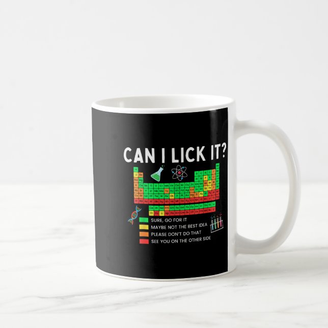 Caneca De Café Can I Lick It Periodic Table Chart Science Teacher (Direita)