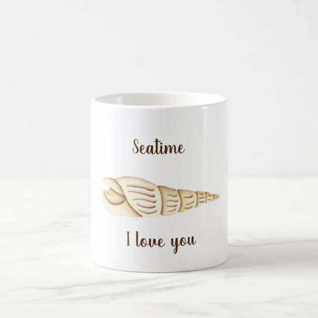 Caneca De Café Cana-branca-romântica Seatime Shell (Centro)