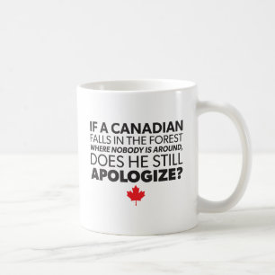 Caneca De Café Canadá, Humor Canadiano - Desculpar - Novidade Eng