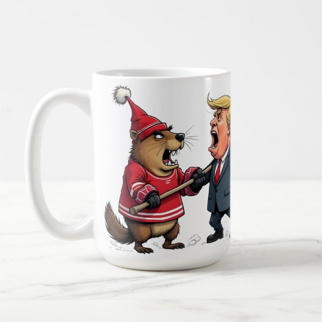 Caneca De Café Canadá lutando contra Trump Mug (Esquerda)