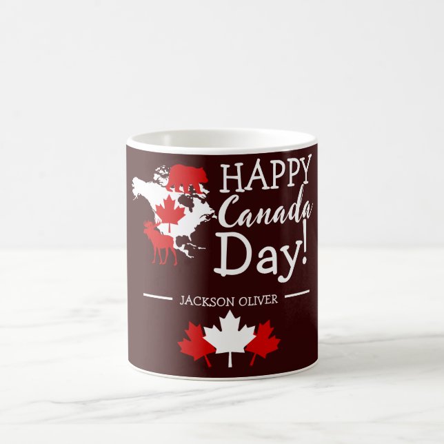 Caneca De Café Canada Maple Leaf, Happy canada day, 1rua de julho (Centro)