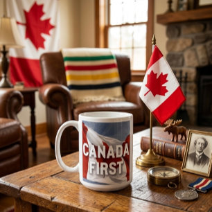 Caneca De Café Canadá primeiro. Mensagem do Partido Conservador C