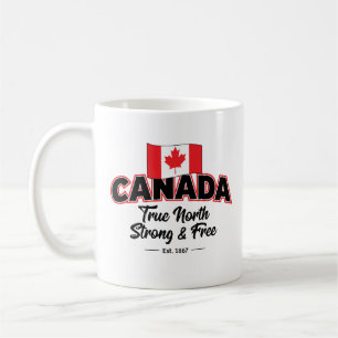 Caneca De Café "Canadá verdadeiro norte forte e livre leste. 1867