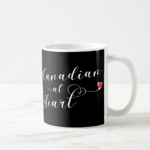 Caneca De Café Canadense At Heart Mug, Canadá