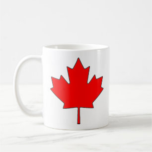 Caneca de café canadense da folha de bordo
