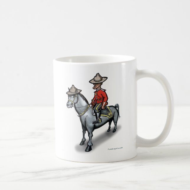 Caneca De Café Canadense Mounty (Direita)