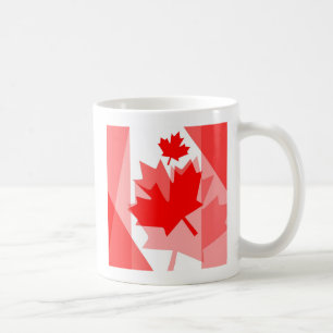 Caneca De Café Canadiano vermelho Maple Leaf Layout Estilo CANADÁ