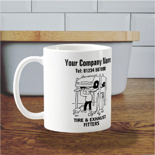 Caneca De Café Canais de Pneus e Escape