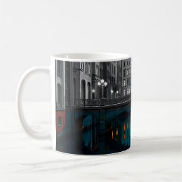 Caneca De Café Canal Bridge Glow