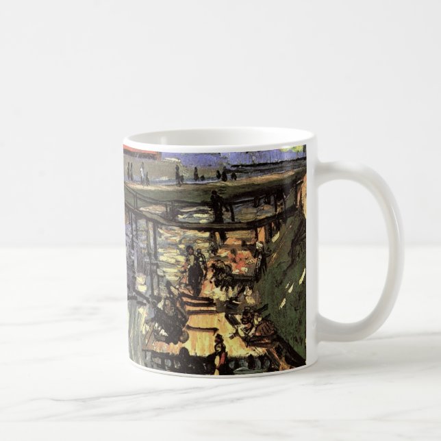 Caneca De Café Canal com Mulheres Lavando por Vincent van Gogh (Direita)