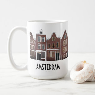 Caneca De Café Canal Houses Row Amsterdam Holland Viagem