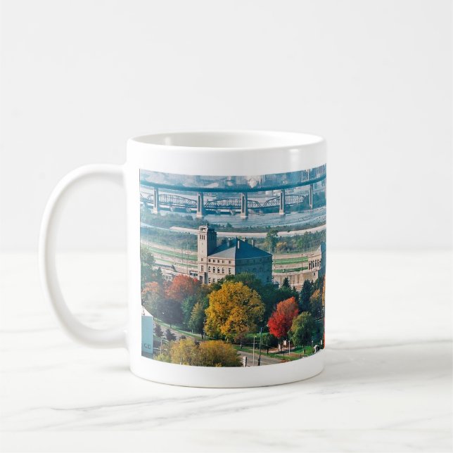 Caneca De Café Canal Marys Falls (ruas de Soo) (Esquerda)