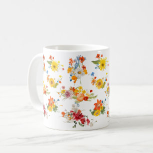 Caneca De Café Canalização De Buquê